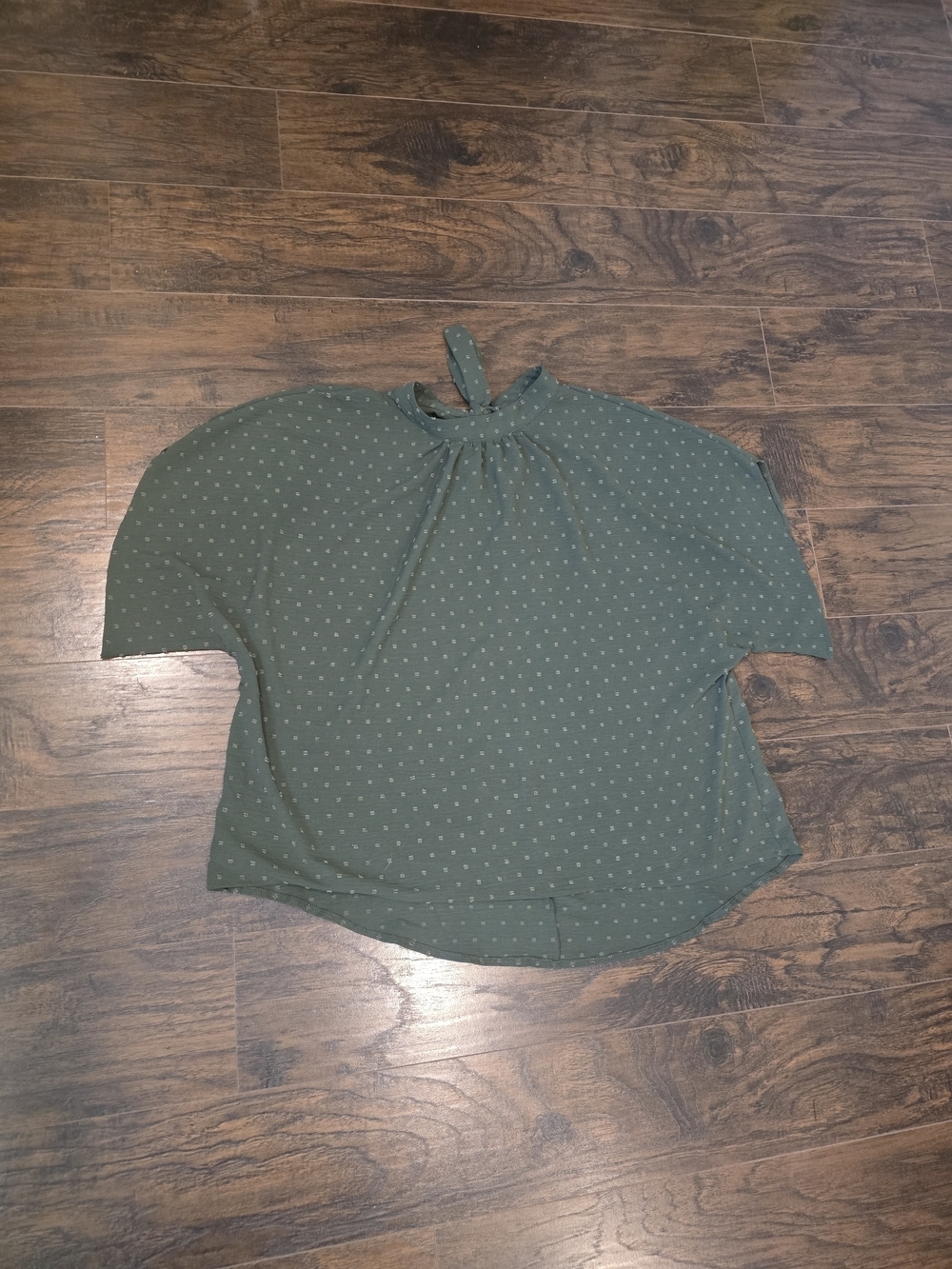 SHEIN | Swiss Dot Tie-Neck Blouse 3XL